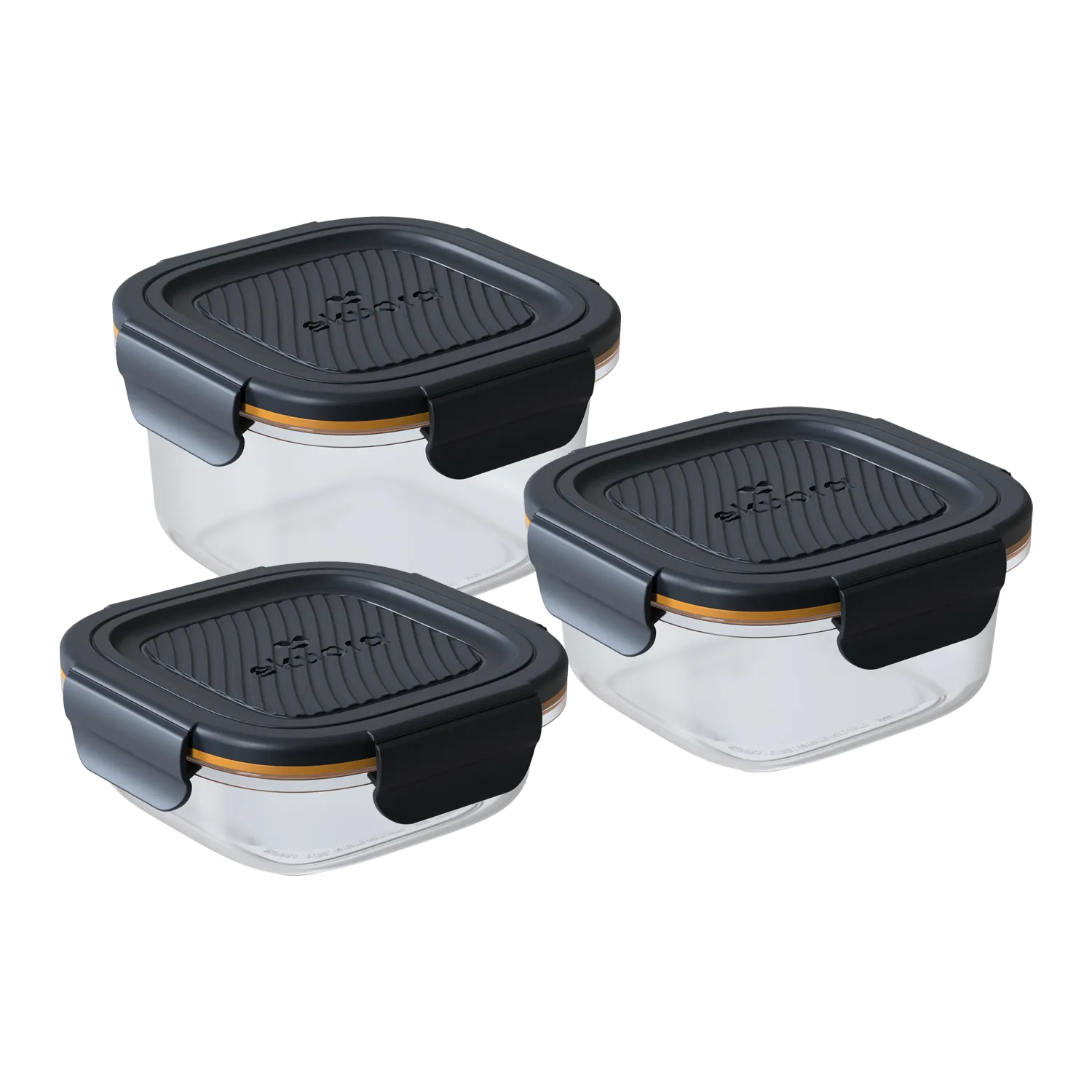 Set Contenedores Cube Chicos 350 ml, 500 ml y 650 ml